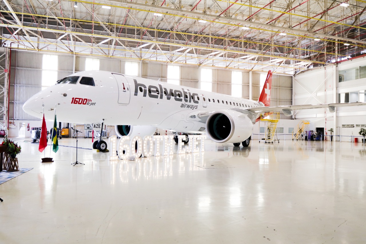 Helvetic Airways takes delivery of Embraer’s 1,600th E-Jet ...